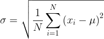 Population Standard Deviation Formula